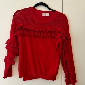 Red Crew & Scoop Necks Sweater